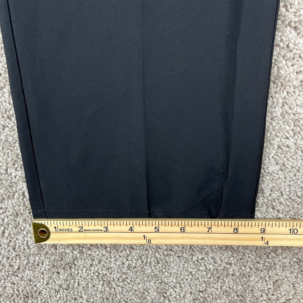 Adidas Pants Mens 40x30 Black Flat Front Performance Trousers Golf 3 Stripe EUC - Picture 10 of 11